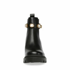 SteveMadden AMULET BLACK -Steve Madden | Official Store STEVEMADDEN BOOTIES AMULET BLACK FRONT