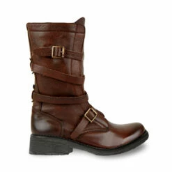 SteveMadden BANDDIT BROWN LEATHER -Steve Madden | Official Store STEVEMADDEN BOOTIES BANDDIT BROWN LEATHER SIDE 2