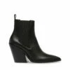SteveMadden CAUTION BLACK LEATHER 2 SteveMadden CAUTION BLACK LEATHER -Steve Madden | Official Store STEVEMADDEN BOOTIES CLARISE 002 BLACK LEATHER SIDE 1 2