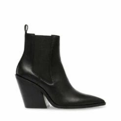 SteveMadden CAUTION BLACK LEATHER