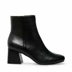 SteveMadden DAVIST BLACK LEATHER -Steve Madden | Official Store STEVEMADDEN BOOTIES DAVIST BLACK LEATHER SIDE 1