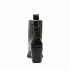 SteveMadden GENIVA BLACK CROCODILE -Steve Madden | Official Store STEVEMADDEN BOOTIES GENIVA BLACK CROCODILE BACK