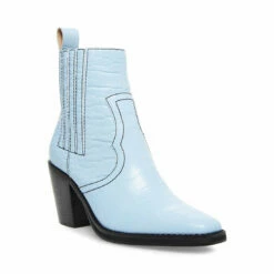 SteveMadden GENIVA LIGHT BLUE CROCODILE -Steve Madden | Official Store STEVEMADDEN BOOTIES GENIVA LIGHT BLUE CROCODILE