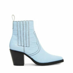 SteveMadden GENIVA BLACK CROCODILE -Steve Madden | Official Store STEVEMADDEN BOOTIES GENIVA LIGHT BLUE CROCODILE SIDE