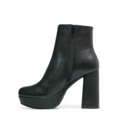SteveMadden GRATE BLACK LEATHER -Steve Madden | Official Store STEVEMADDEN BOOTIES GRATE BLACK LEATHER INSIDE