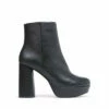 SteveMadden GRATE BLACK LEATHER -Steve Madden | Official Store STEVEMADDEN BOOTIES GRATE BLACK LEATHER SIDE