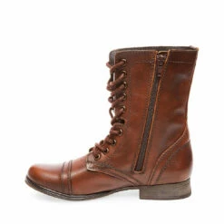 SteveMadden TROOPA BROWN LEATHER -Steve Madden | Official Store STEVEMADDEN BOOTIES TROOPA BROWN LEATHER INSIDE