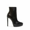 SteveMadden VELINA BLACK LEATHER -Steve Madden | Official Store STEVEMADDEN BOOTIES VELINA BLACK LEATHER SIDE