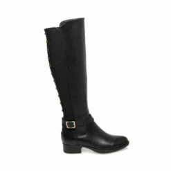 SteveMadden JADINE BLACK LEATHER -Steve Madden | Official Store STEVEMADDEN BOOTS JADINE BLACK LEATHER SIDE 1