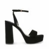 SteveMadden LESSA BLACK SUEDE -Steve Madden | Official Store STEVEMADDEN INTL LESSA BLACK SUEDE SIDE