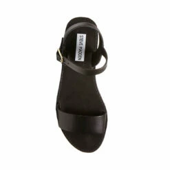 SteveMadden DONDDI BLACK LEATHER -Steve Madden | Official Store STEVEMADDEN SANDALS DONDDI BLACK LEATHER TOP