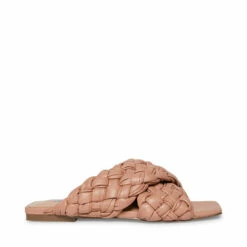 SteveMadden MARINA NATURAL RAFFIA -Steve Madden | Official Store STEVEMADDEN SANDALS MARINA NUDE SIDE 1