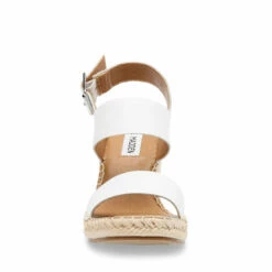 SteveMadden MERIDIAN WHITE LEATHER -Steve Madden | Official Store STEVEMADDEN SANDALS MERIDIAN WHITE LEATHER FRONT