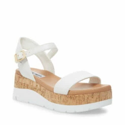 SteveMadden ROSELITA WHITE LEATHER -Steve Madden | Official Store STEVEMADDEN SANDALS ROSELITA WHITE LEATHER