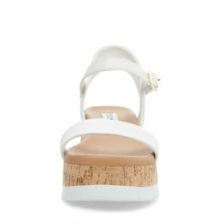 SteveMadden ROSELITA WHITE LEATHER -Steve Madden | Official Store STEVEMADDEN SANDALS ROSELITA WHITE LEATHER FRONT