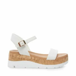SteveMadden ROSELITA WHITE LEATHER -Steve Madden | Official Store STEVEMADDEN SANDALS ROSELITA WHITE LEATHER SIDE 1