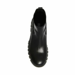 SteveMadden ABRAM BLACK LEATHER -Steve Madden | Official Store STEVEMADDEN SHOES ABRAM BLACK LEATHER TOP
