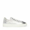 SteveMadden DOREY SILVER LEATHER -Steve Madden | Official Store STEVEMADDEN SHOES DOREY SILVER LEATHER SIDE 1