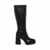 SteveMadden ELISE BLACK LEATHER