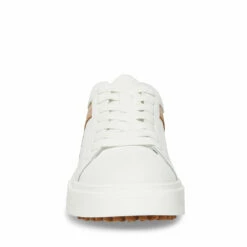 STEVEMADDEN FORE WHITE/CAMEL -Steve Madden | Official Store STEVEMADDEN SHOES FORE LYCRA WHITE TAN FRONT