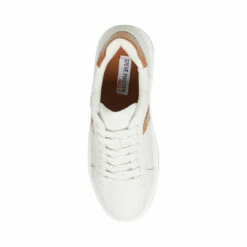 STEVEMADDEN FORE WHITE/CAMEL -Steve Madden | Official Store STEVEMADDEN SHOES FORE LYCRA WHITE TAN TOP