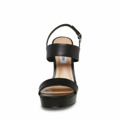 SteveMadden IESHA BLACK LEATHER 12 SteveMadden IESHA BLACK LEATHER -Steve Madden | Official Store STEVEMADDEN SHOES IESHA BLACK LEATHER FRONT