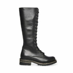 SteveMadden LAKEWOOD BLACK LEATHER 13 SteveMadden LAKEWOOD BLACK LEATHER -Steve Madden | Official Store STEVEMADDEN SHOES LAKEWOOD BLACK LEATHER SIDE 1