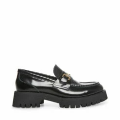 SteveMadden LANDO BLACK LEATHER -Steve Madden | Official Store STEVEMADDEN SHOES LANDO BLACK LEATHER SIDE 1