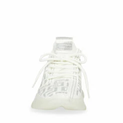 SteveMadden MAXIMA-S WHITE/SILVER -Steve Madden | Official Store STEVEMADDEN SHOES MAXIMA S WHITE SILVER FRONT