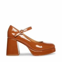 SteveMadden MINGLE COGNAC PATENT