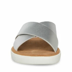 SteveMadden PERCY SILVER LEATHER -Steve Madden | Official Store STEVEMADDEN SHOES PERCY SILVER LEATHER FRONT