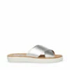 SteveMadden PERCY SILVER LEATHER -Steve Madden | Official Store STEVEMADDEN SHOES PERCY SILVER LEATHER SIDE 1