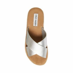 SteveMadden PERCY SILVER LEATHER -Steve Madden | Official Store STEVEMADDEN SHOES PERCY SILVER LEATHER TOP
