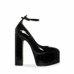 STEVEMADDEN SKYRISE BONE PATENT -Steve Madden | Official Store STEVEMADDEN SHOES SKYRISE BLACK PATENT SIDE