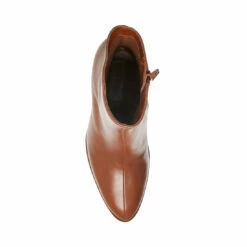 SteveMadden TRUDY COGNAC LEATHER -Steve Madden | Official Store STEVEMADDEN SHOES TRUDY COGNAC LEATHER TOP