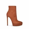 SteveMadden VELINA BROWN NUBUCK -Steve Madden | Official Store STEVEMADDEN SHOES VELINA BROWN NUBUCK SIDE 1