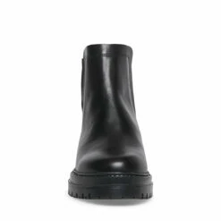 SteveMadden MOIRA BLACK LEATHER -Steve Madden | Official Store STEVEMADDEN BOOTS MOIRA BLACK FRONT