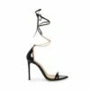 SteveMadden FIZZED BLACK PATENT -Steve Madden | Official Store STEVEMADDEN SANDAL FIZZED BLACK PATENT SIDE 1