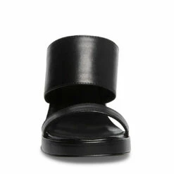 SteveMadden VICKEY BLACK LEATHER -Steve Madden | Official Store STEVEMADDEN SHOES 21SM5968H BLACK LEATHER FRONT