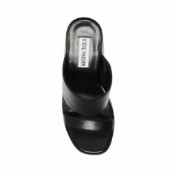 SteveMadden VICKEY BLACK LEATHER -Steve Madden | Official Store STEVEMADDEN SHOES 21SM5968H BLACK LEATHER TOP