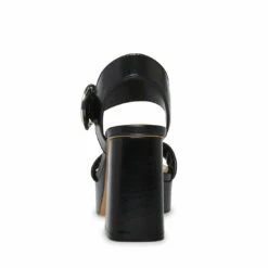 SteveMadden BLOOME BLACK LEATHER -Steve Madden | Official Store STEVEMADDEN SHOES BLOOME BLACK BACK