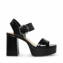 SteveMadden BLOOME BLACK LEATHER -Steve Madden | Official Store STEVEMADDEN SHOES BLOOME BLACK SIDE 1