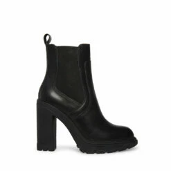 SteveMadden BONUS BLACK LEATHER -Steve Madden | Official Store STEVEMADDEN SHOES BONUS BLOACK LEATHER SIDE 1