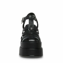 SteveMadden CARLITA BLACK LEATHER -Steve Madden | Official Store STEVEMADDEN SHOES CARLITA BLACK LEATHER FRONT 2