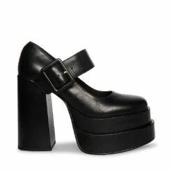 SteveMadden CARLY BLACK LEATHER -Steve Madden | Official Store STEVEMADDEN SHOES CARLY BLACK LEATHER SIDE 1
