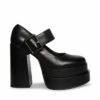SteveMadden CARLY BLACK LEATHER -Steve Madden | Official Store STEVEMADDEN SHOES CARLY BLACK LEATHER SIDE