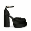 SteveMadden CHARLIZE BLACK SATIN