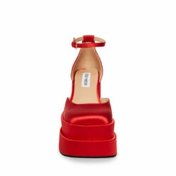 SteveMadden CHARLIZE RED SATIN -Steve Madden | Official Store STEVEMADDEN SHOES CHARLIZE ROYAL RED FRONT