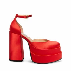 SteveMadden CHARLIZE RED SATIN