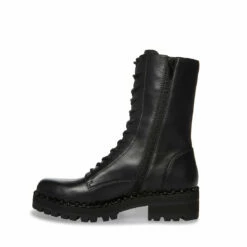 SteveMadden CONRAD BLACK LEATHER -Steve Madden | Official Store STEVEMADDEN SHOES CONRAD BLACK LEATHER TOP